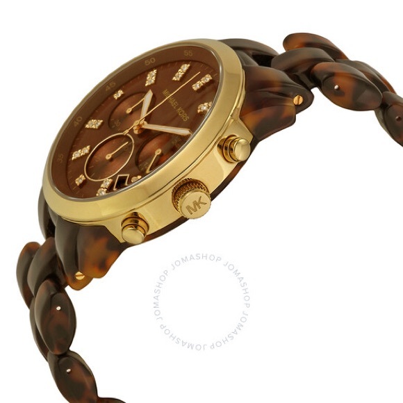 MICHAEL KORS
Tortoise Acrylic Brown Dial Ladies Watch
Item No. MK5216/no case - Picture 3 of 9